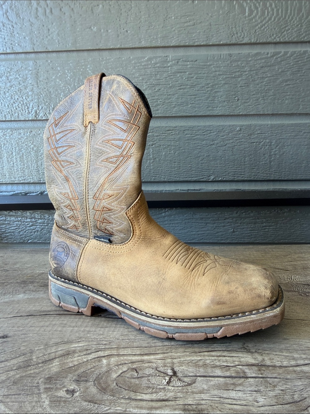 Red Wing Shoes Iris setter Men's Tan Brown Leather Western Work Boots size 9.5 - Picture 3 of 11